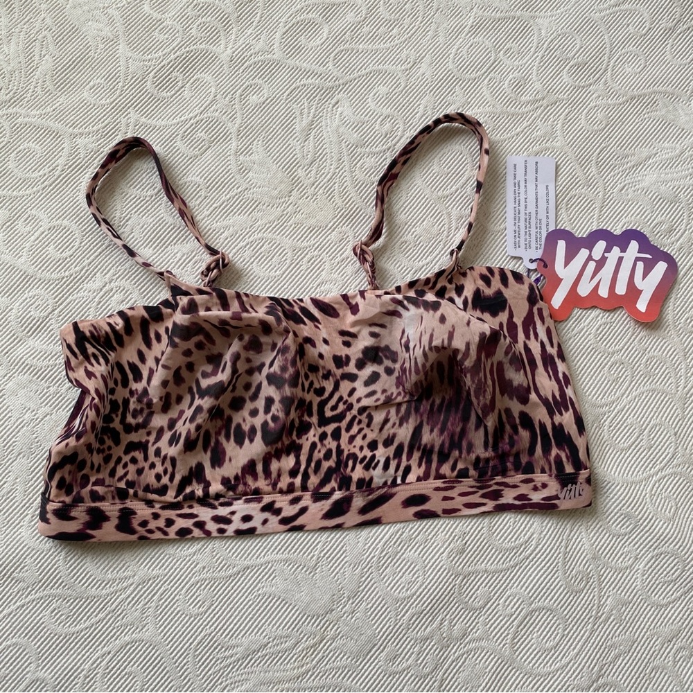 NWT - Yitty by Fabletics - smooth bralette - leopard print - XXL